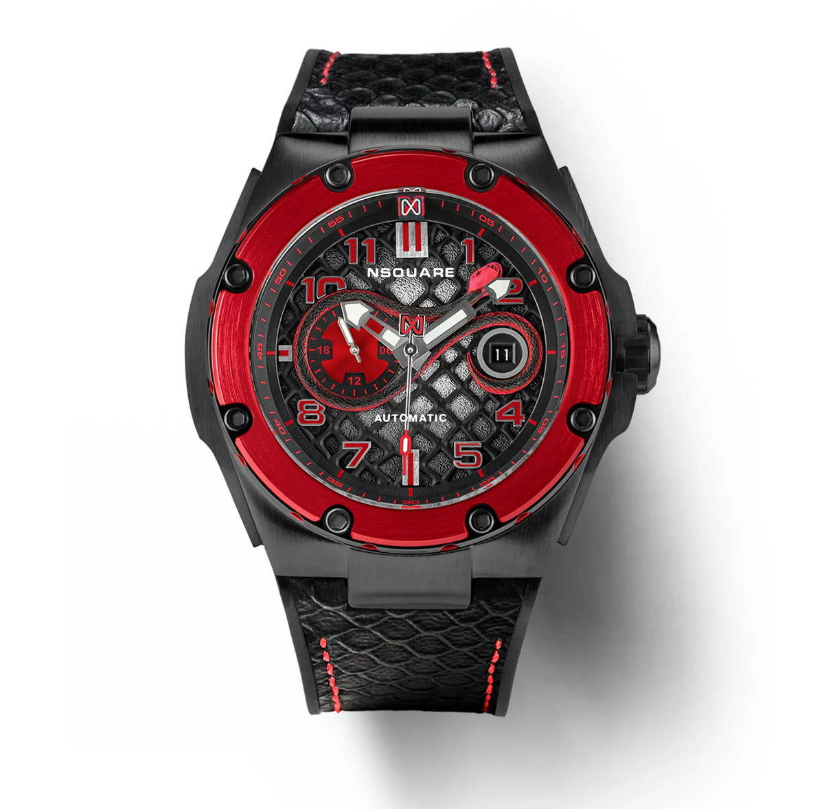 NSquare Snake Special Edition Automatic Watch - 46mm N51.3 Firestorm Red|NSquare蛇系列 特別版本 自動錶 - 46毫米 N51.3火暴紅