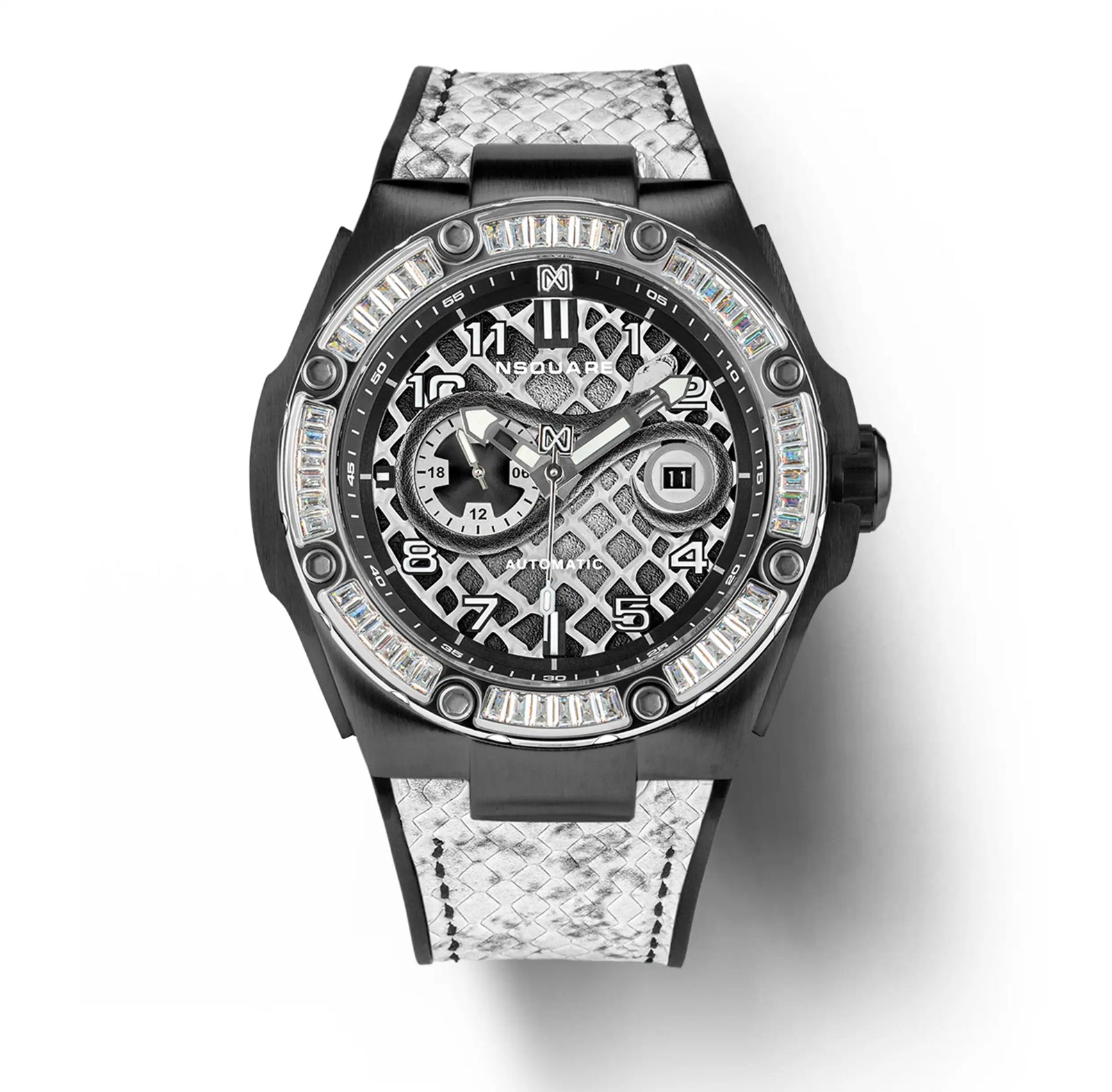NSquare Snake Automatic Watch - 46mm Special Edition N51.2 White|NSquare蛇系列 自動錶 - 46毫米 特別版本 N51.2 白色