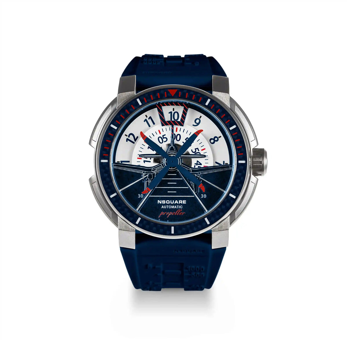 NSQUARE Propeller Automatic Watch - 48mm N26.5 SS/Blue|NSQUARE 螺旋槳 自動錶-48毫米 N26.5鋼/藍色