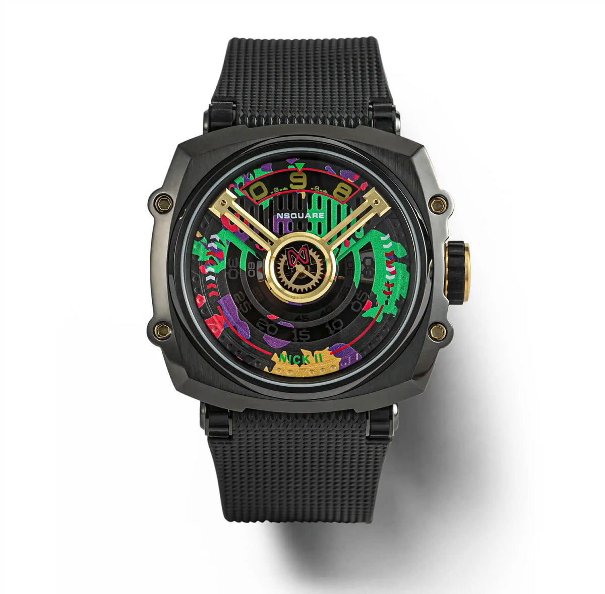 NSquare NICK II Automatic Watch 45mm N12.3 Black/Gold|NSquare NICK II自動錶 45毫米 N12.3 黑/金