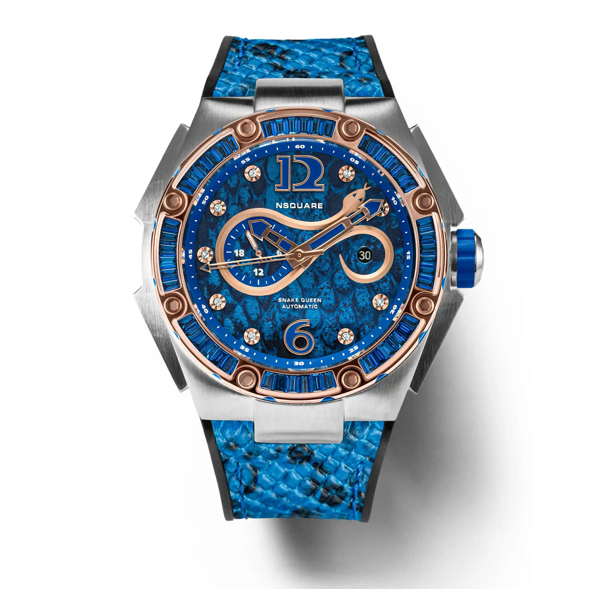 NSQUARE SnakeQueen Automatic Watch-46mm N11.4 Gamma Blue|NSQUARE 蛇后系列 自動錶-46毫米 N11.4 伽馬藍色