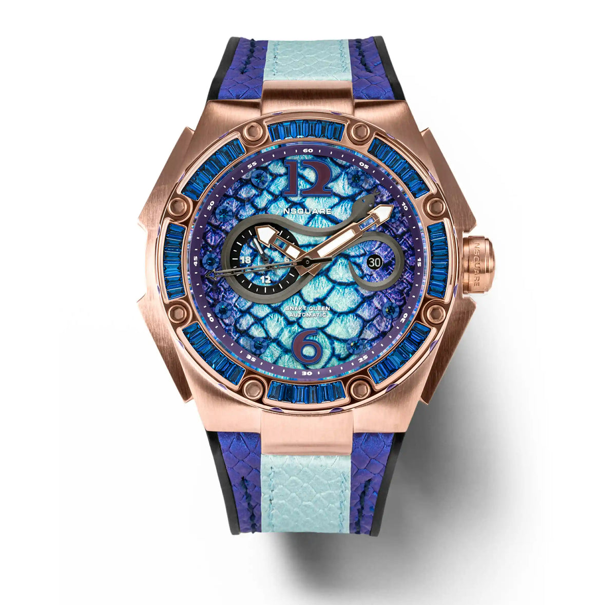 NSQUARE SnakeQueen Automatic Watch-46mm N11.13 Hyper Violet|NSQUARE 蛇后系列 自動錶-46毫米. N11.13 超豔紫羅蘭