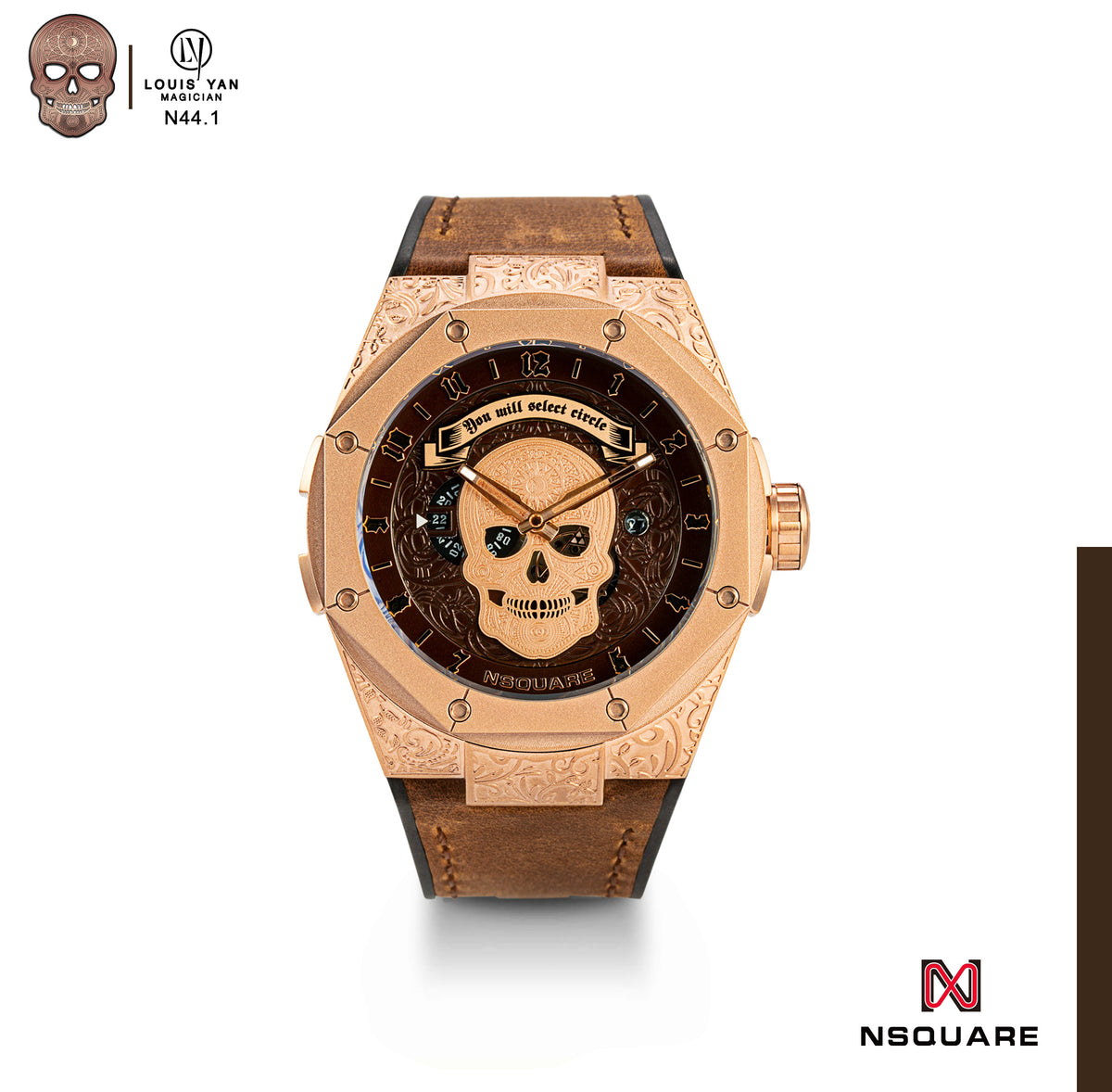 NSquare The Magician Watch 46mm N44.1 Magic RG Brown LIMITED EDITION||NSquare魔術師系列 46毫米 N44.1 魔幻啡金限量版