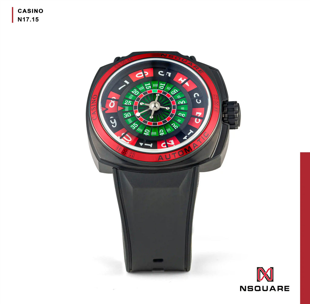 NSQUARE CASINO Automatic Watch 51mm-N17.15 Black/Black Limited Edition 88pcs|NSQUARE賭場系列自動表51米-N17.15黑色/黑色限量版88只