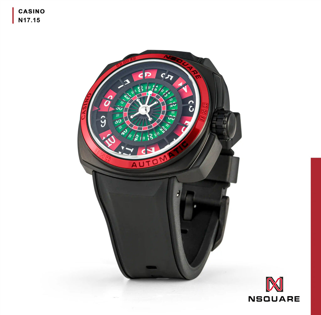 NSQUARE CASINO Automatic Watch 51mm-N17.15 Black/Black Limited Edition 88pcs|NSQUARE賭場系列自動表51米-N17.15黑色/黑色限量版88只