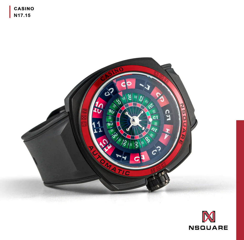NSQUARE CASINO Automatic Watch 51mm-N17.15 Black/Black Limited Edition 88pcs|NSQUARE賭場系列自動表51米-N17.15黑色/黑色限量版88只