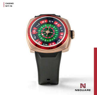 NSQUARE CASINO Automatic Watch 51mm-N17.16 Black/RG Limited Edition 88pcs|NSQUARE 賭場系列 自動錶 51毫米-N17.16 黑/玫瑰金色 限量版88隻