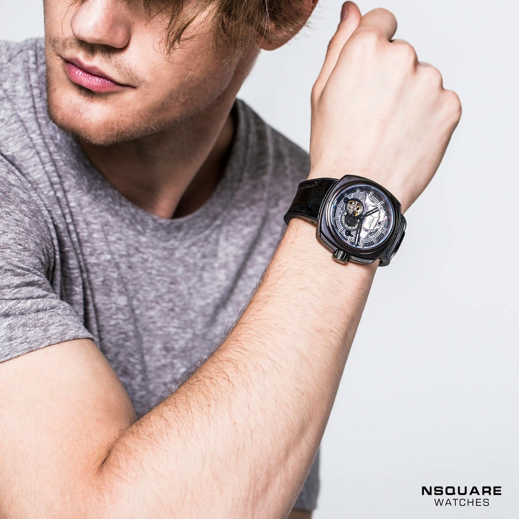 NSQUARE VOYAGER Automatic Watch -51mm  N25.3 Gun/Black|NSQUARE 旅遊者 自動錶-51毫米  N25.3 槍色/黑色