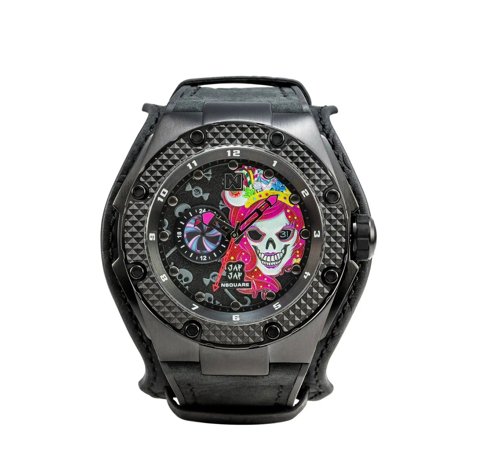 NSQUARE JAPJAP AUTOMATIC WATCH - 46MM N42.3 Black|NSQUARE JAPJAP系列 自動表-46毫米 N42.3 黑色 限量版