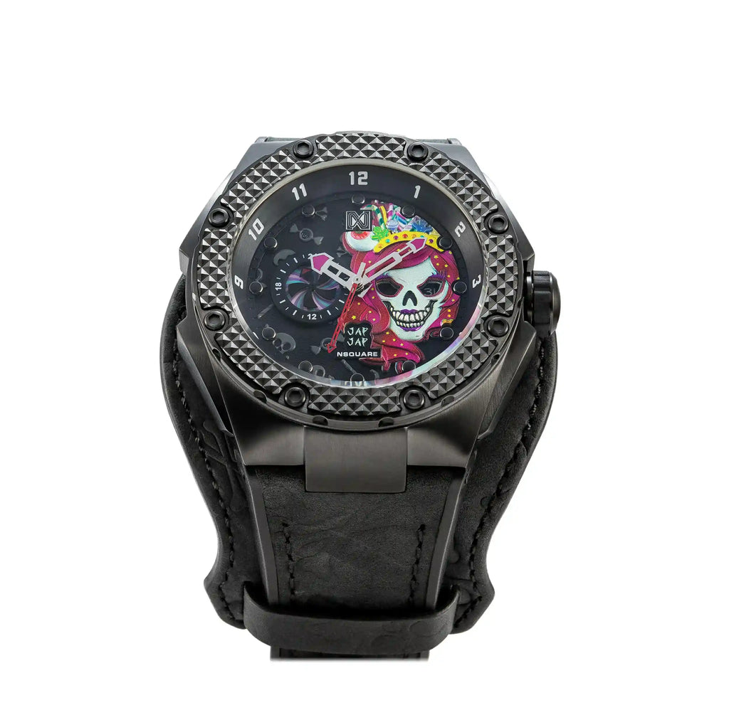 NSQUARE JAPJAP AUTOMATIC WATCH - 46MM N42.3 Black|NSQUARE JAPJAP系列 自動錶-46毫米 N42.3 黑色 限量版