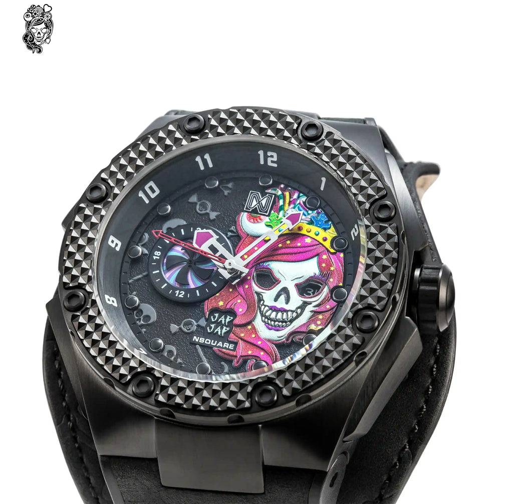 NSQUARE JAPJAP AUTOMATIC WATCH - 46MM N42.3 Black|NSQUARE JAPJAP系列 自動錶-46毫米 N42.3 黑色 限量版