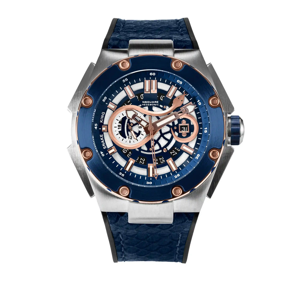 NSquare SnakeKing Automatic Watch 46mm N10.4 RG/Steel/Coastal Blue|NSquare蛇皇系列 自動錶-46毫米  N10.4 海岸藍色