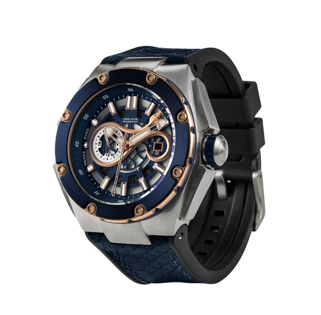 NSquare SnakeKing Automatic Watch 46mm N10.4 RG/Steel/Coastal Blue|NSquare蛇皇系列 自動錶-46毫米  N10.4 海岸藍色