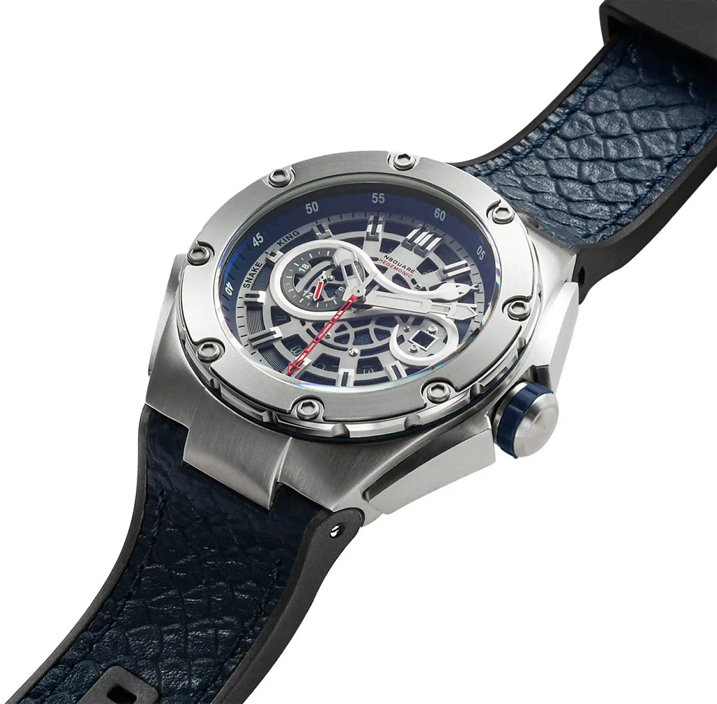 NSQUARE SnakeKing Automatic Watch-46mm N10.6 Blue Steel/Blue|NSQUARE 蛇皇系列 自動錶-46毫米  N10.6 鋼藍色