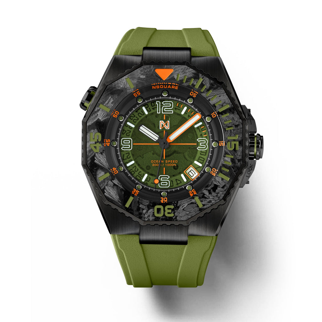 Ocean Speed NS-27.5 Black / Green Diver Swiss Automatic