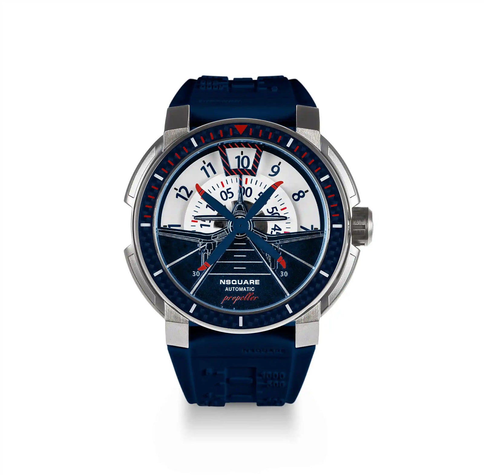 NSQUARE Propeller Automatic Watch - 48mm N26.5 SS/Blue|NSQUARE 螺旋槳 自動錶-48毫米 N26.5鋼/藍色