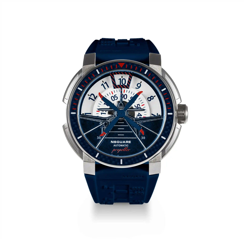 NSQUARE Propeller Automatic Watch - 48mm N26.5 SS/Blue|NSQUARE 螺旋槳 自動錶-48毫米 N26.5鋼/藍色