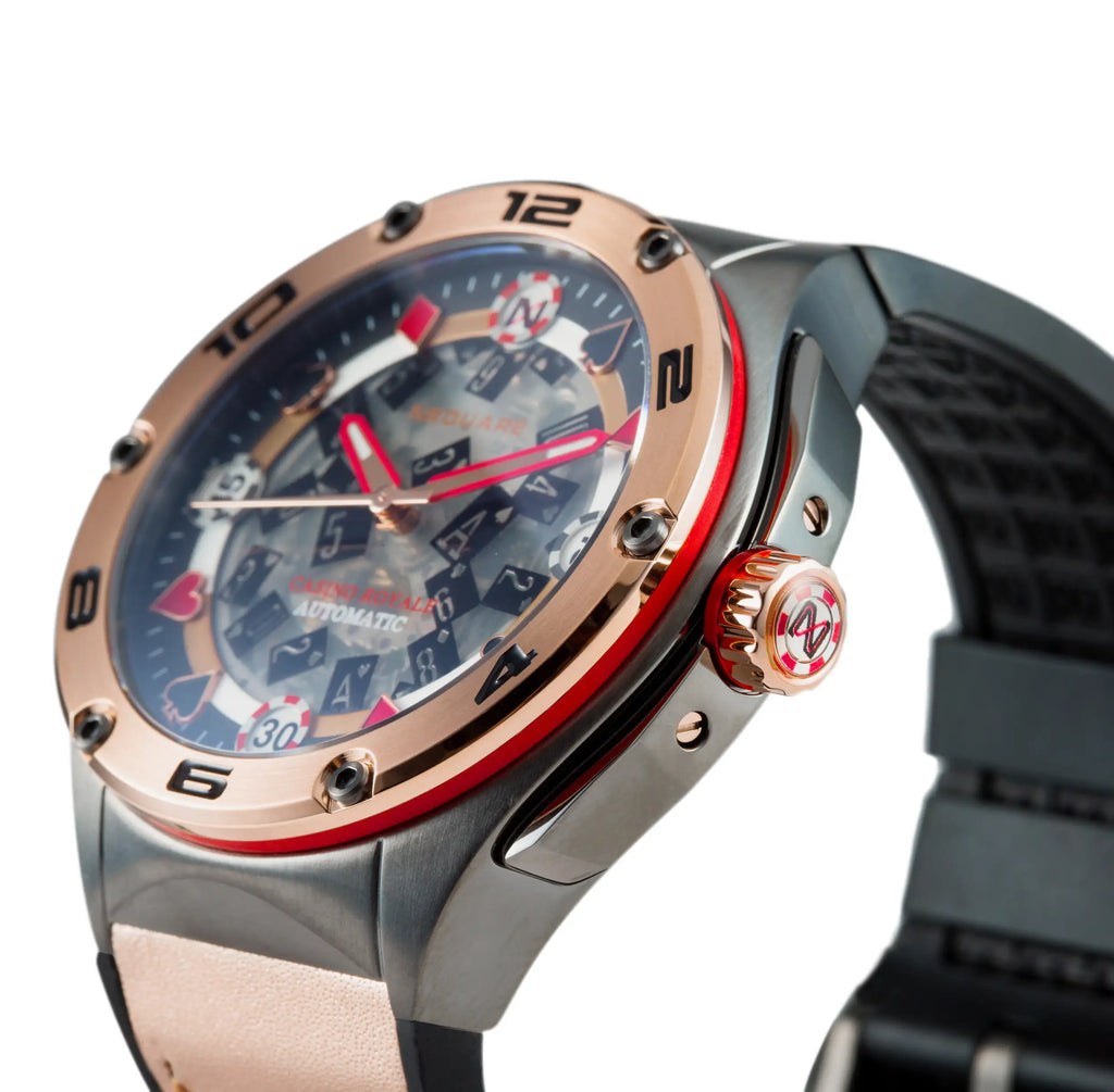NSQUARE Casino Royale Automatic N40.2 Gun Metal/RG LIMITED EDITION|NSQUARE皇家賭場系列 自動表N40.2 槍色/玫瑰金限量版