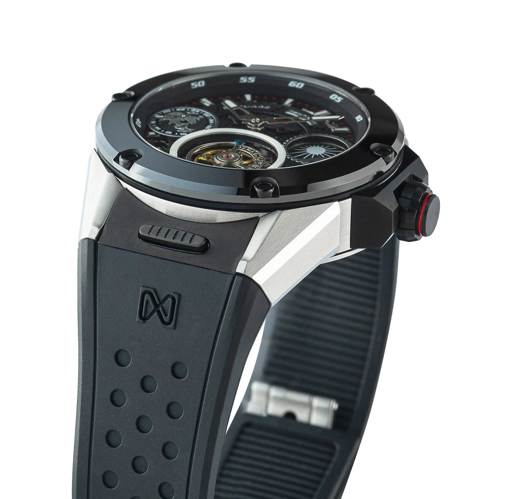 NSQUARE DYNAMIC RACE TOURBILLON WATCH 46MM N33.1 STEEL/CERMAIC BLACK LIMITED EDITION|NSQUARE DYNAMIC RACE陀飛輪46毫米 N33.1 鋼/黑陶瓷 限量版