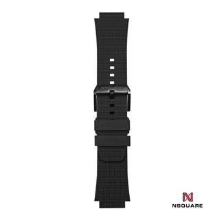 N12- Black rubber strap and buckle