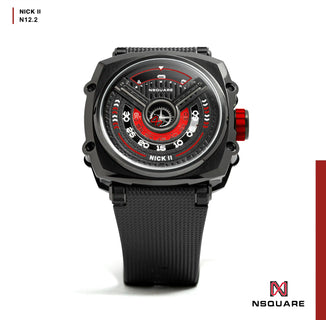 NSquare NICK II AUTOMATIC WATCH 45MM N12.2 Black/Red |NSquare NICK II自動腕錶 45毫米 N12.2 黑色/紅色