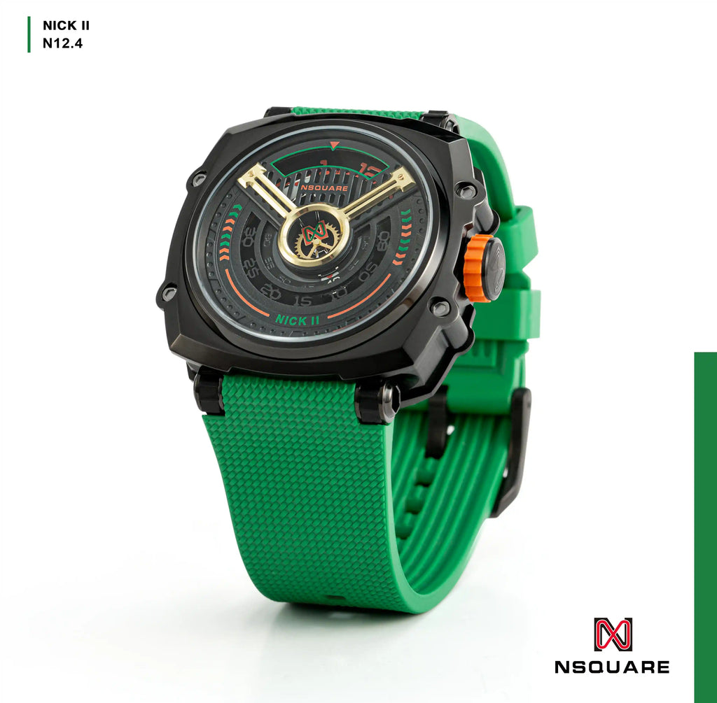NSQUARE NICK II AUTOMATIC WATCH 45MM N12.4 GREEN |NSQUARE NICK II自動錶 45毫米 N12.4 綠色