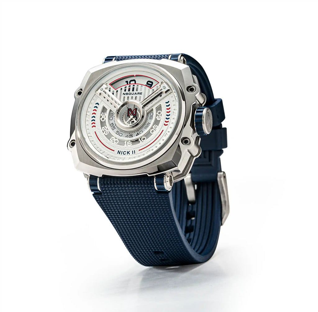 NSQUARE NICK II AUTOMATIC WATCH 45MM N12.5 BLUE/STEEL |NSQUARE NICK II自動腕錶 45毫米 N12.5 藍色/鋼色