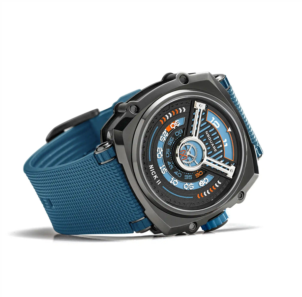 NSQUARE NICK II AUTOMATIC WATCH 45MM N12.6 MISTY BLUE/GRAY|NSQUARE NICK II自動腕錶 45毫米 N12.6 迷霧藍/灰