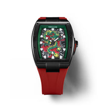 Load image into Gallery viewer, Dragon Overloed Automatic N57.2 Black/Red