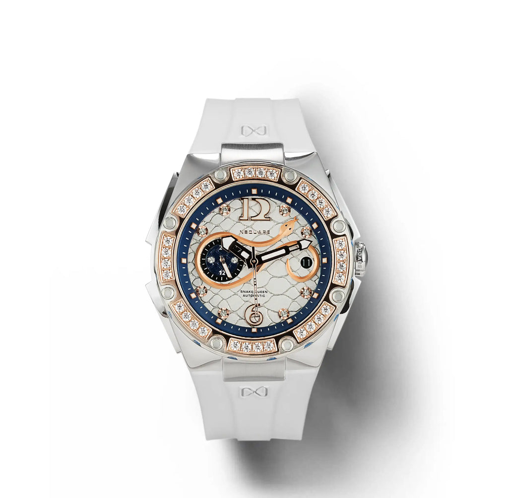 NSquare SnakeQueen39mm Automatic Watch - N48.3 RG/White|NSquare蛇后39毫米系列 自動錶. N48.3玫瑰金色/白色