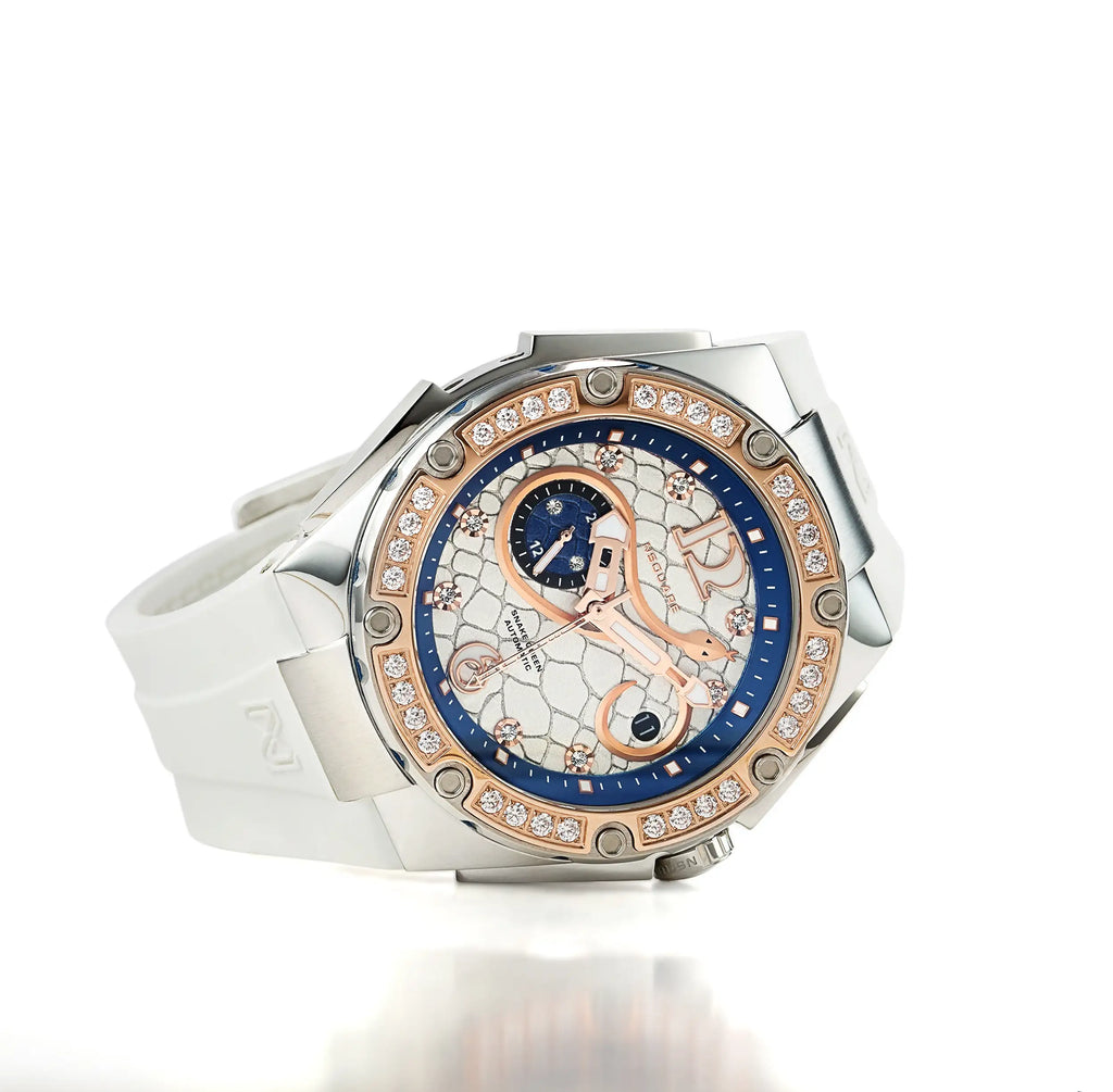 NSquare SnakeQueen39mm Automatic Watch - N48.3 RG/White|NSquare蛇后39毫米系列 自動錶. N48.3玫瑰金色/白色