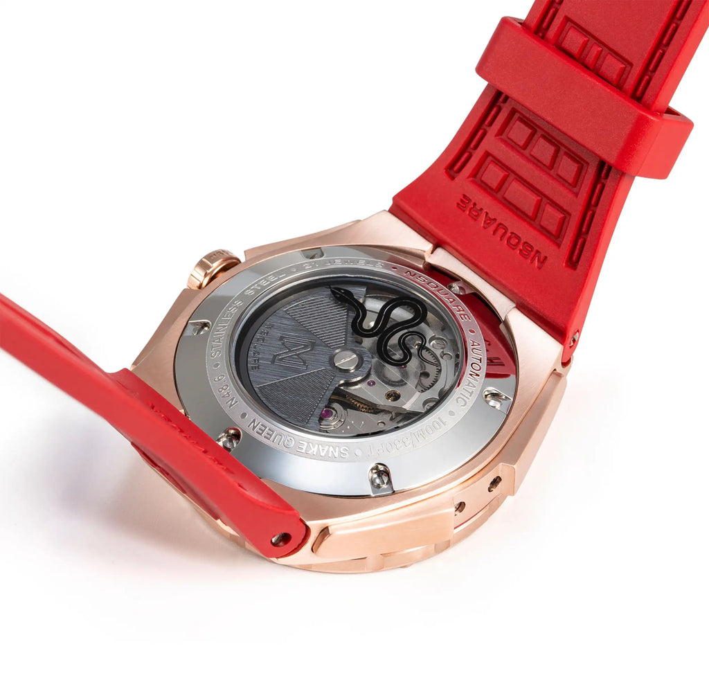 NSquare SnakeQueen39mm Automatic Watch N48.6 RG/Night Maroon Red|NSquare蛇后39毫米系列 自動錶 N48.6 玫瑰金色/夜栗紅色