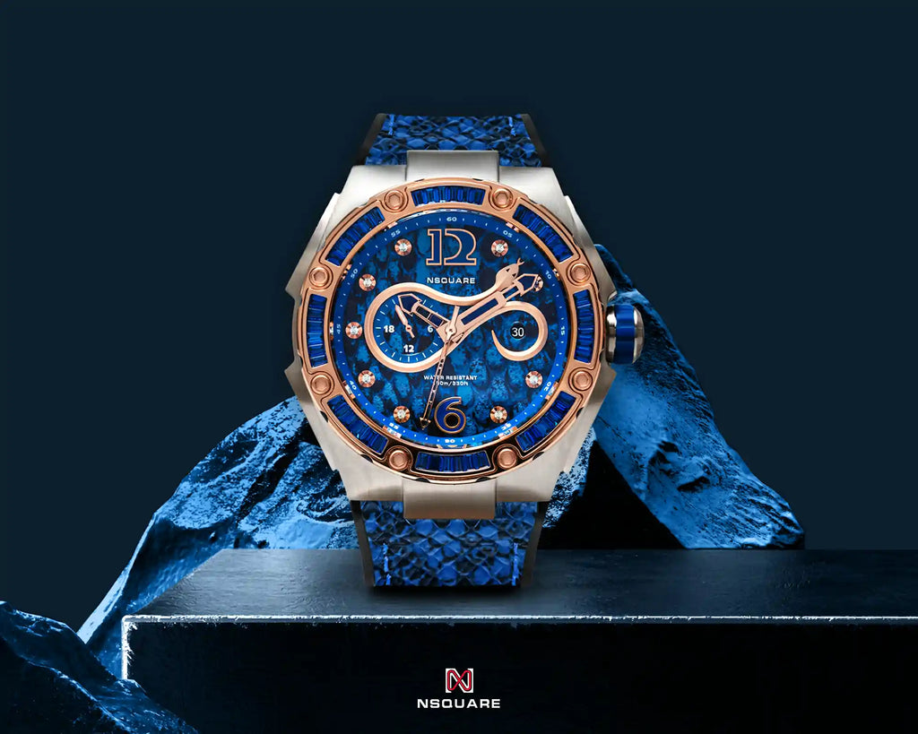NSQUARE SnakeQueen Automatic Watch-46mm  N11.4 Gamma Blue|NSQUARE 蛇后系列 自動錶-46毫米  N11.4 伽馬藍色