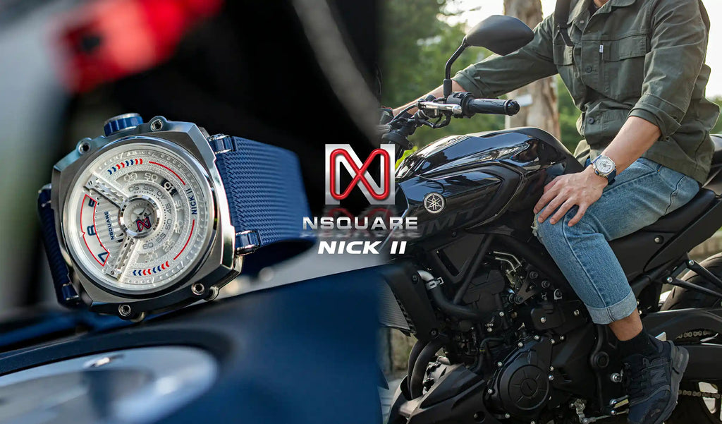 NSQUARE NICK II AUTOMATIC WATCH 45MM N12.5 BLUE/STEEL |NSQUARE NICK II自動腕錶 45毫米 N12.5 藍色/鋼色