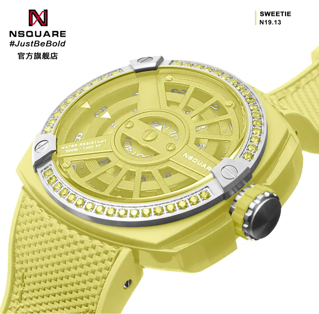 NSQUARE Sweetie Quartz Watch -51mm N19.13 Big Yellow|NSQUARE 甜美系列 石英表-51毫米 N19.13 大黃