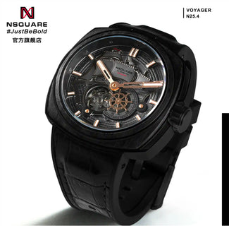 NSQUARE VOYAGER Automatic Watch -51mm N25.4 Black/RG|NSQUARE 旅行者 自動表-51毫米 N25.4黑色/玫瑰金