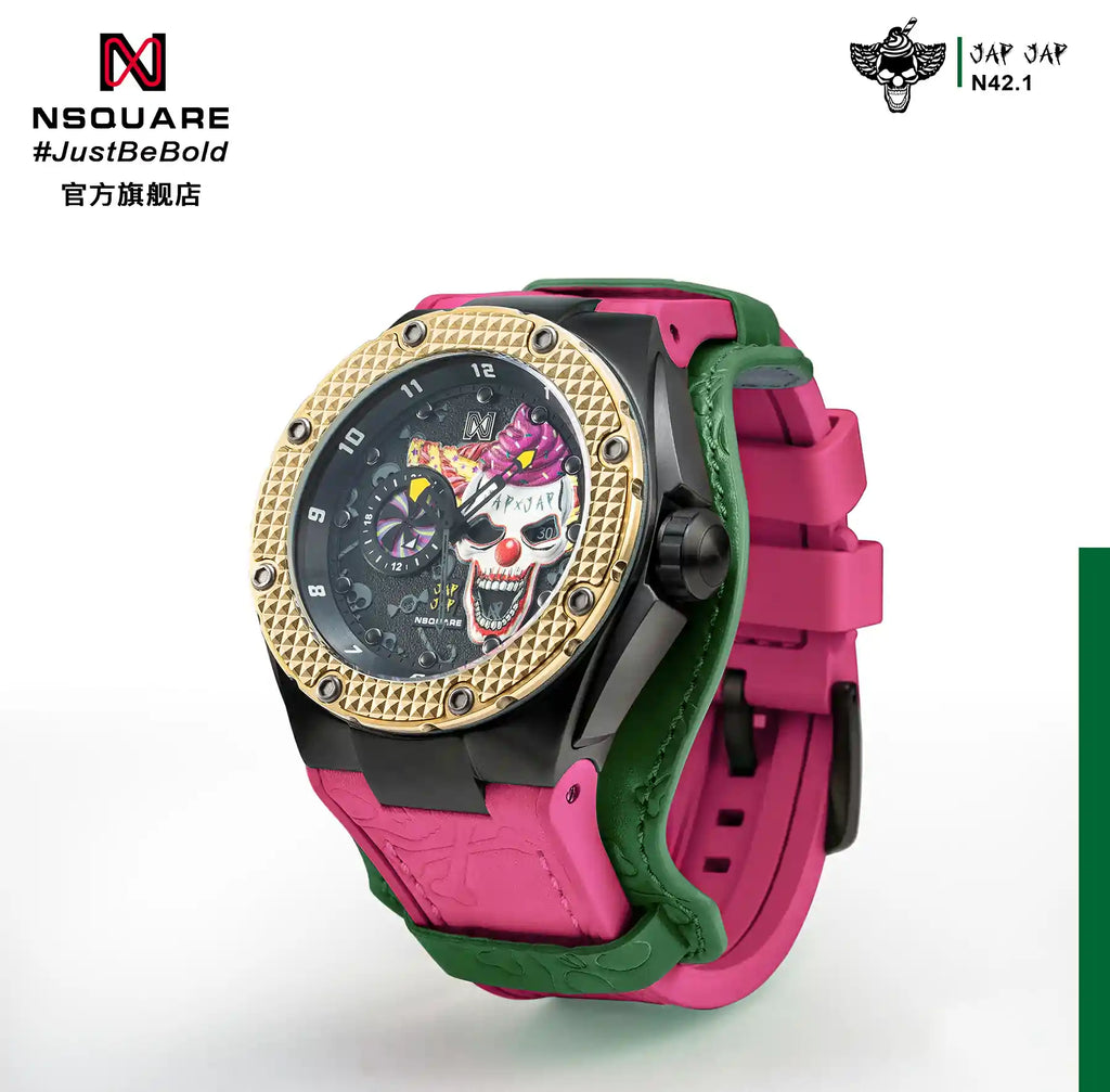 NSQUARE JAPJAP AUTOMATIC WATCH - 46MM N42.1 Violent Gold / Black|NSQUARE JAPJAP系列 自動表-46毫米 N42.1 狂暴金色限量版