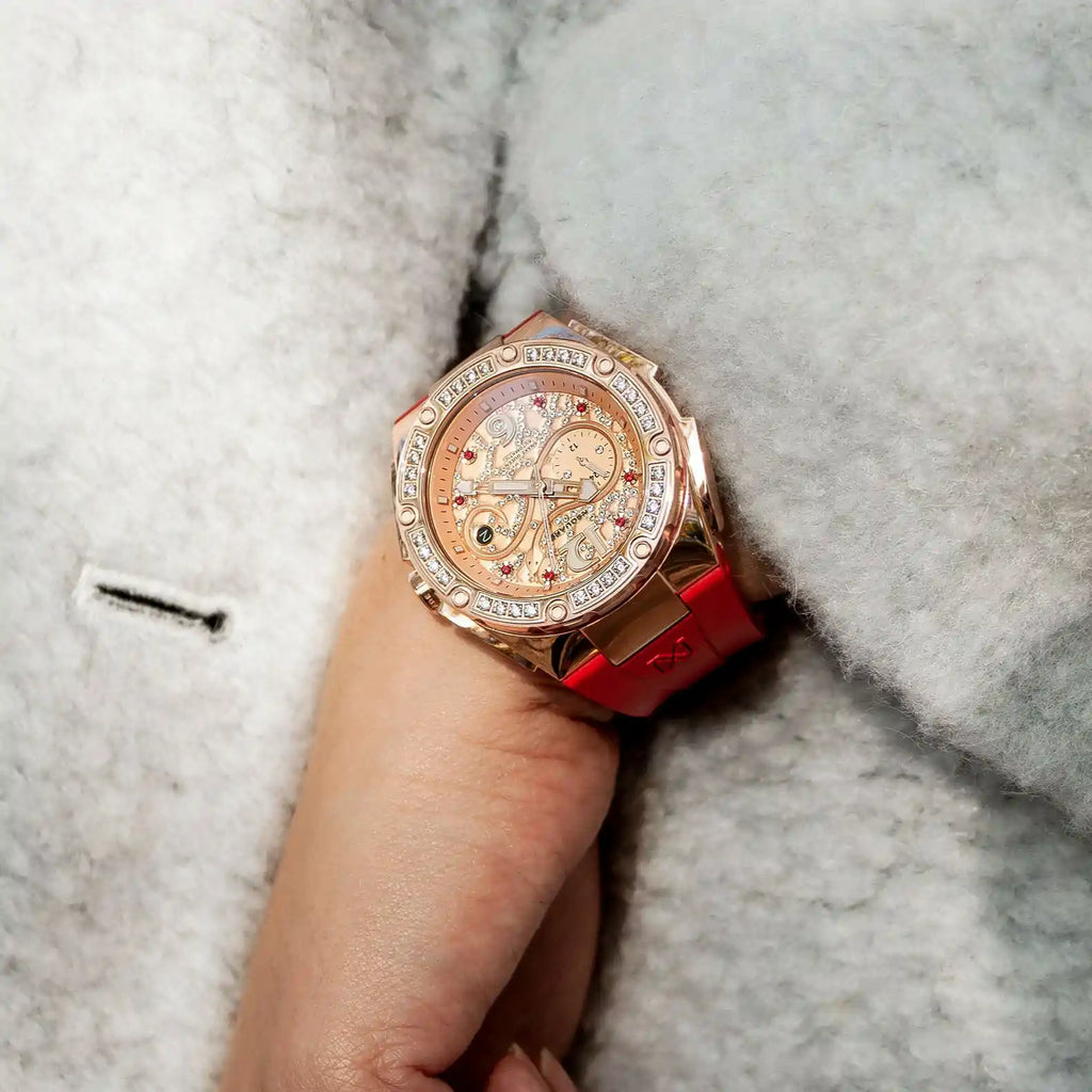 NSquare SnakeQueen39mm Automatic Watch N48.6 RG/Night Maroon Red|NSquare蛇后39毫米系列 自動錶 N48.6 玫瑰金色/夜栗紅色