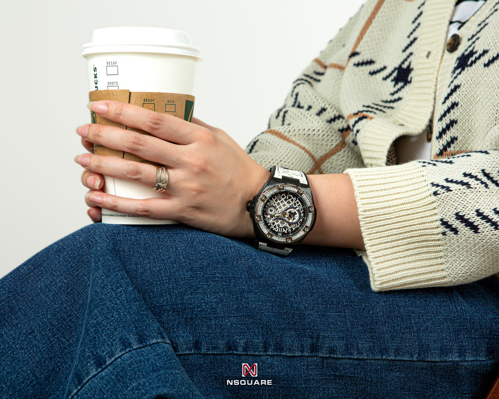 NSquare Snake Automatic Watch - 46mm Special Edition N51.2 White|NSquare蛇系列 自動錶 - 46毫米 特別版本 N51.2 白色