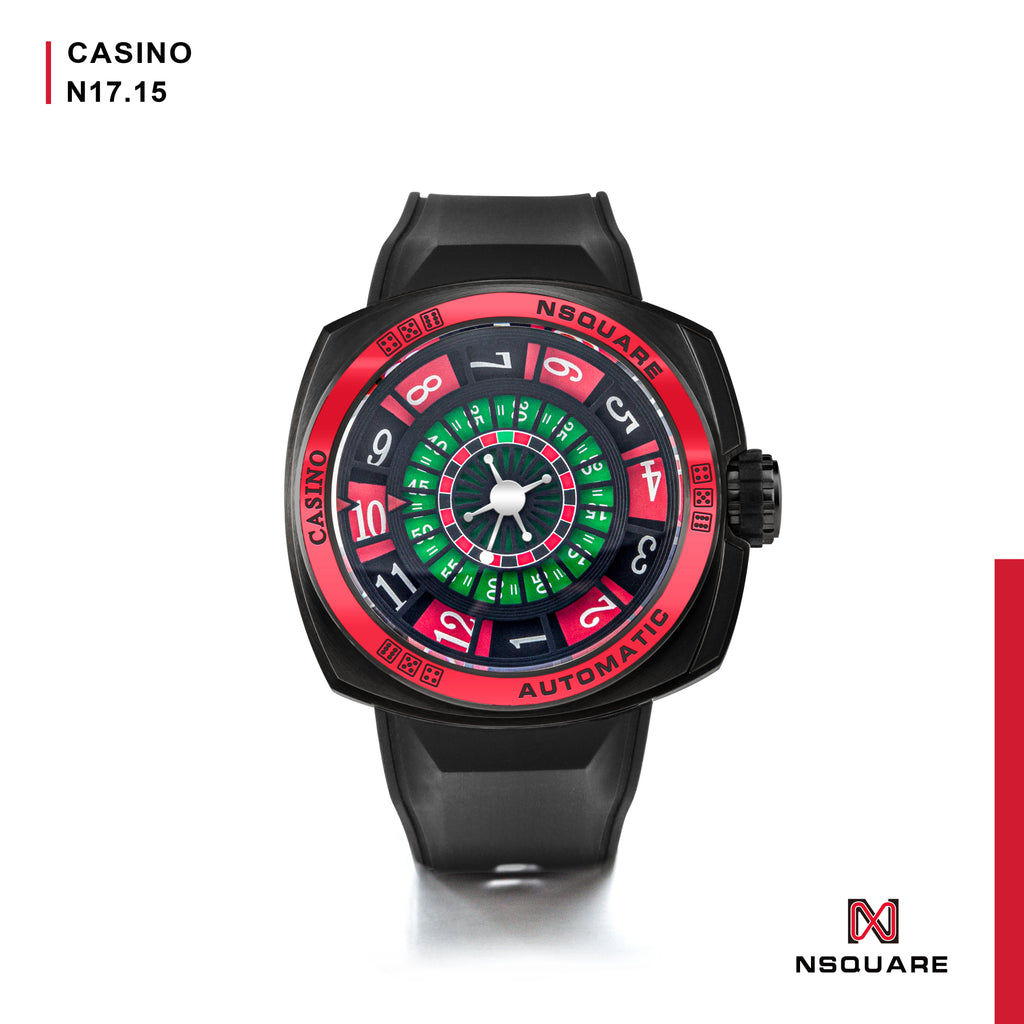 NSQUARE CASINO Automatic Watch 51mm-N17.15 Black/Black Limited Edition 88pcs|NSQUARE賭場系列自動表51米-N17.15黑色/黑色限量版88只