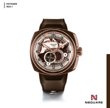 Load image into Gallery viewer, NSQUARE VOYAGER Automatic Watch -51mm  N25.1 RG/Brown|NSQUARE 旅遊者 自動錶-51毫米  N25.1 玫瑰金色/棕啡色