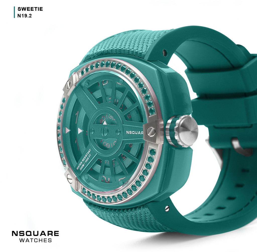 NSQUARE Sweetie Quartz Watch -51mm N19.2 Clear Jade|NSQUARE 甜美系列 石英錶-51毫米 N19.2 翡翠綠色