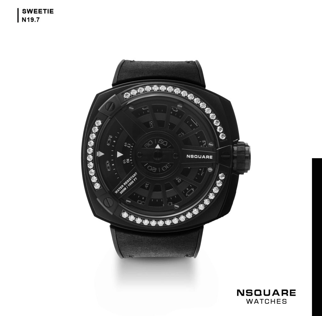 NSQUARE Sweetie Quartz Watch -51mm N19.7 Black|NSQUARE 甜美系列 石英錶-51毫米 N19.7 黑色