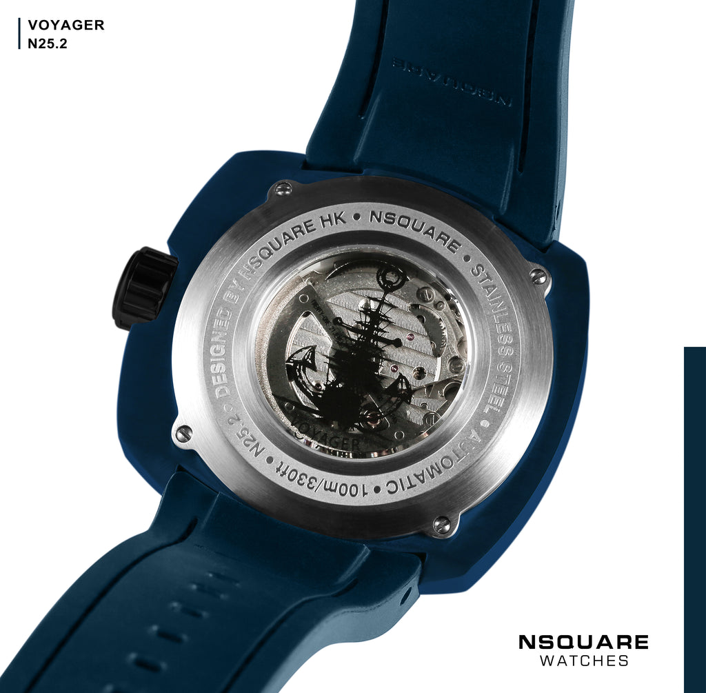NSQUARE VOYAGER Automatic Watch -51mm  N25.2 Blue/Black|NSQUARE 旅遊者 自動錶-51毫米  N25.2 藍色/黑色