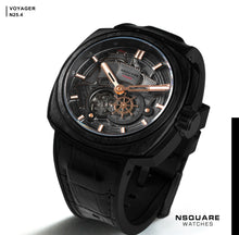 Load image into Gallery viewer, NSQUARE VOYAGER Automatic Watch -51mm  N25.4 Black/RG|NSQUARE 旅遊者 自動錶-51毫米  N25.4黑色/玫瑰金色