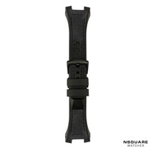 將圖片載入圖庫檢視器 N03.4 Dual-material - Black Leather with Black Rubber Strap|N03.4 雙材質 - 黑色真皮和黑色橡膠帶