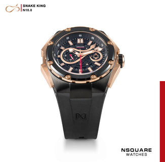 N10.8 - 黑色橡膠錶帶|N10.8 - 黑色橡膠帶