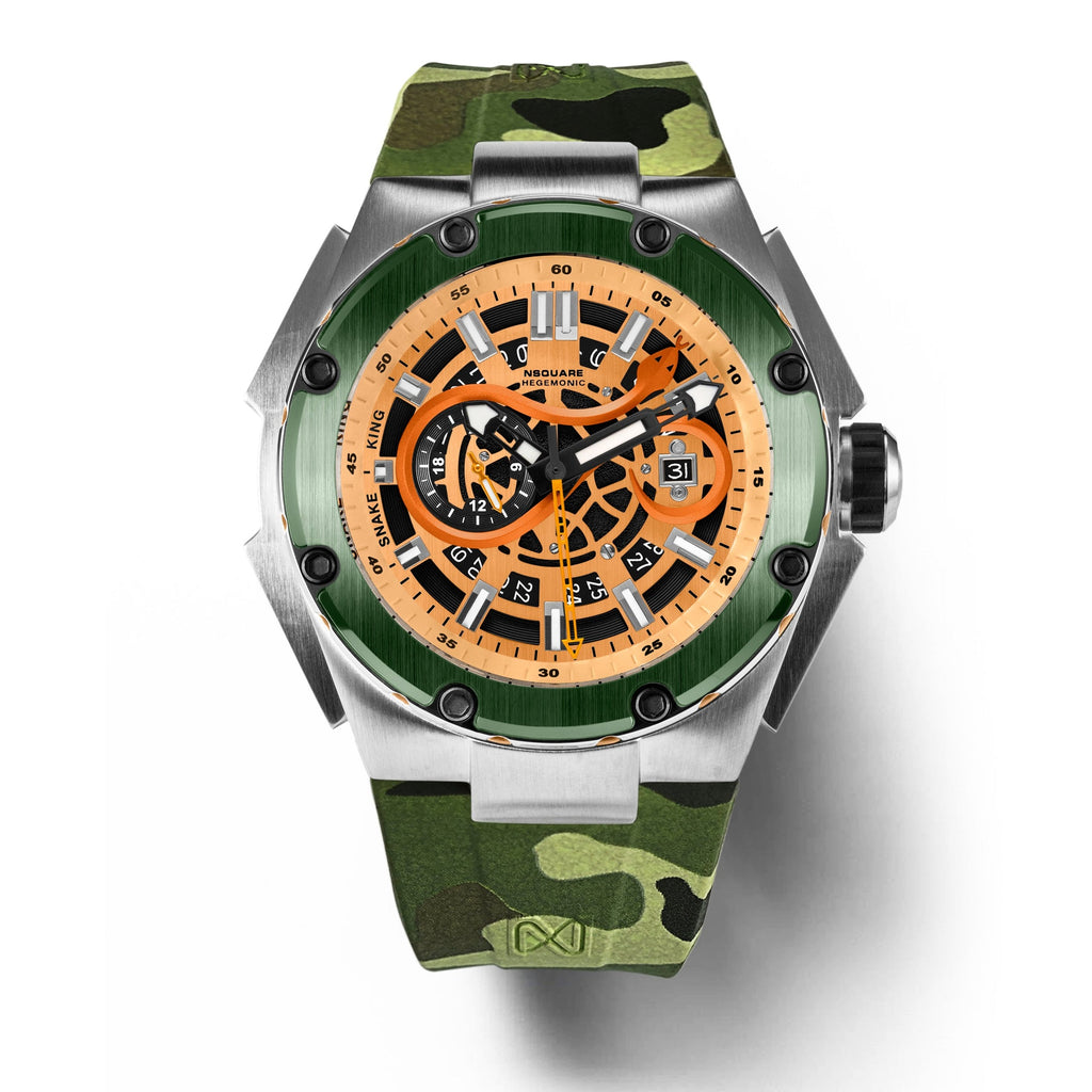 NSQUARE SnakeKing Automatic Watch-46mm N10.9SS Green Magic|NSQUARE 蛇皇系列 自動錶-46毫米  N10.9SS魔力綠