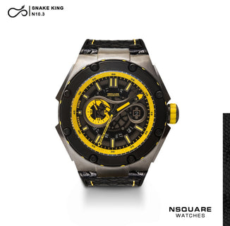 N 10-BLACK STRAP YELLOW STITCH | N 10-黒錶帶黃線