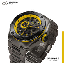 Load image into Gallery viewer, NSQUARE SnakeKing Automatic Watch-46mm N10.3 Gray/Yellow/GrayBracelet|蛇皇系列 自動錶-46毫米 N10.3 灰/黃/灰錶鏈帶